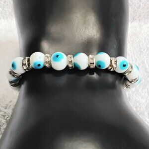 3/$20 8" Beautiful Eyeball Stretchy Bracelet Quality Costume Jewelry!!